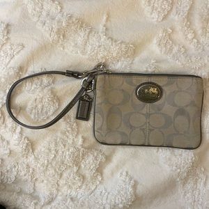 Grey coach wristlet